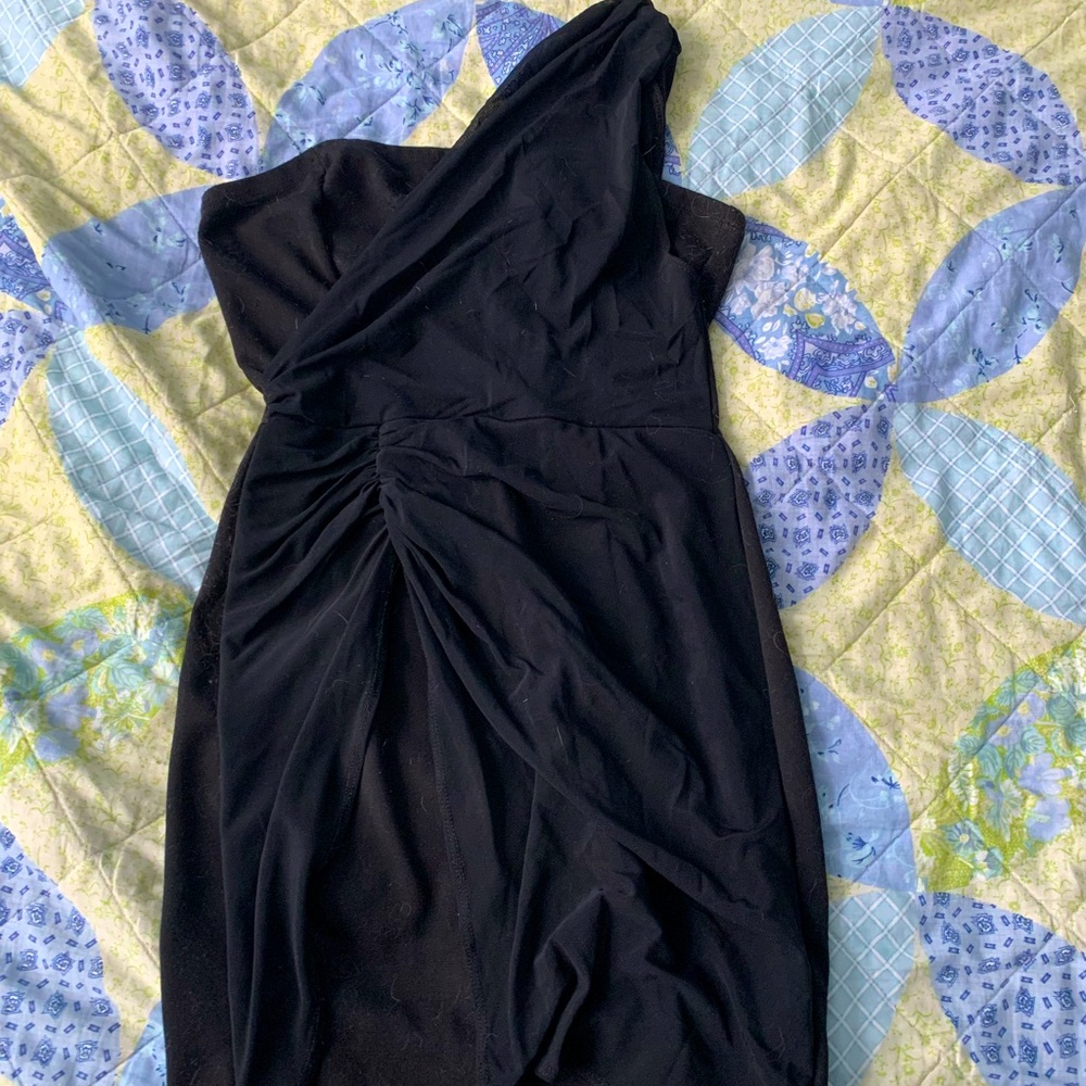 Black Mini Dress One Strap